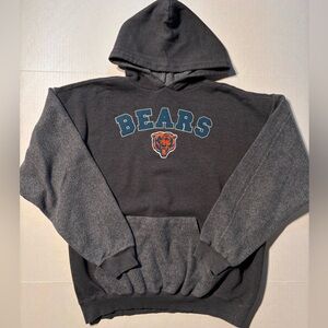 Vtg CSA Chicago Bears Spellout Two Tone Pullover Hoodie Sweatshirt Y2K Large